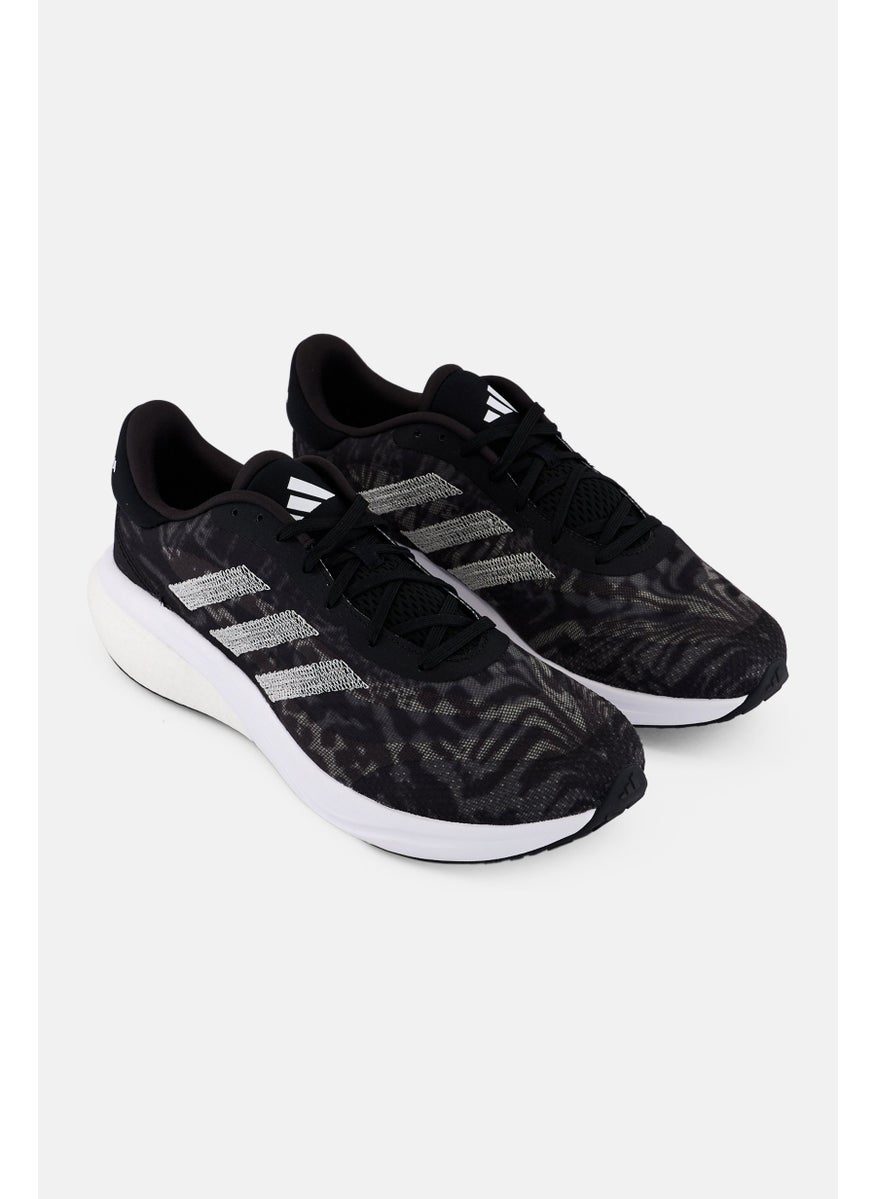 Men Super Nova 3 Lace Up Running Shoes, Black