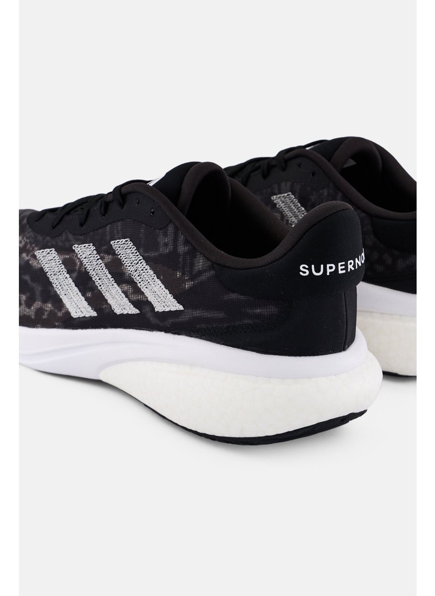 Men Super Nova 3 Lace Up Running Shoes, Black