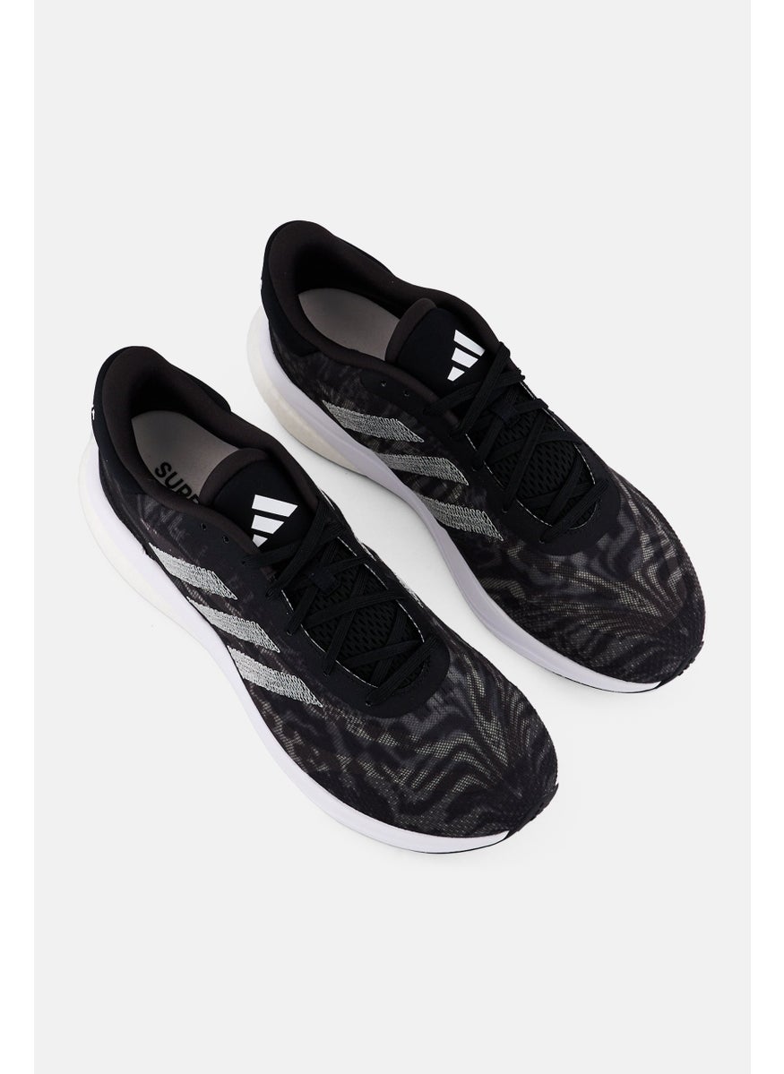Men Super Nova 3 Lace Up Running Shoes, Black