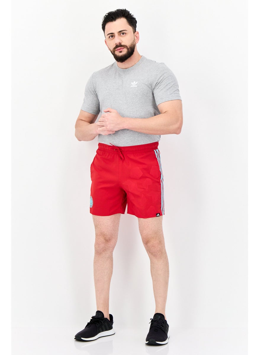 Men Brand Logo Swim Shorts, Red