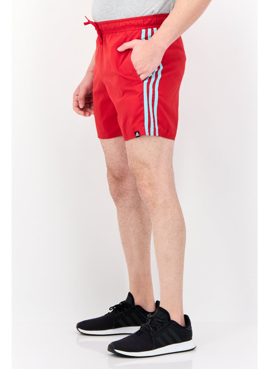Men Brand Logo Swim Shorts, Red