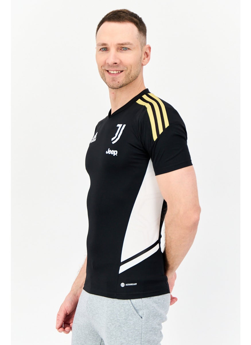 Men Sportswear Fit Short Sleeves Outdoor Jersey, Black