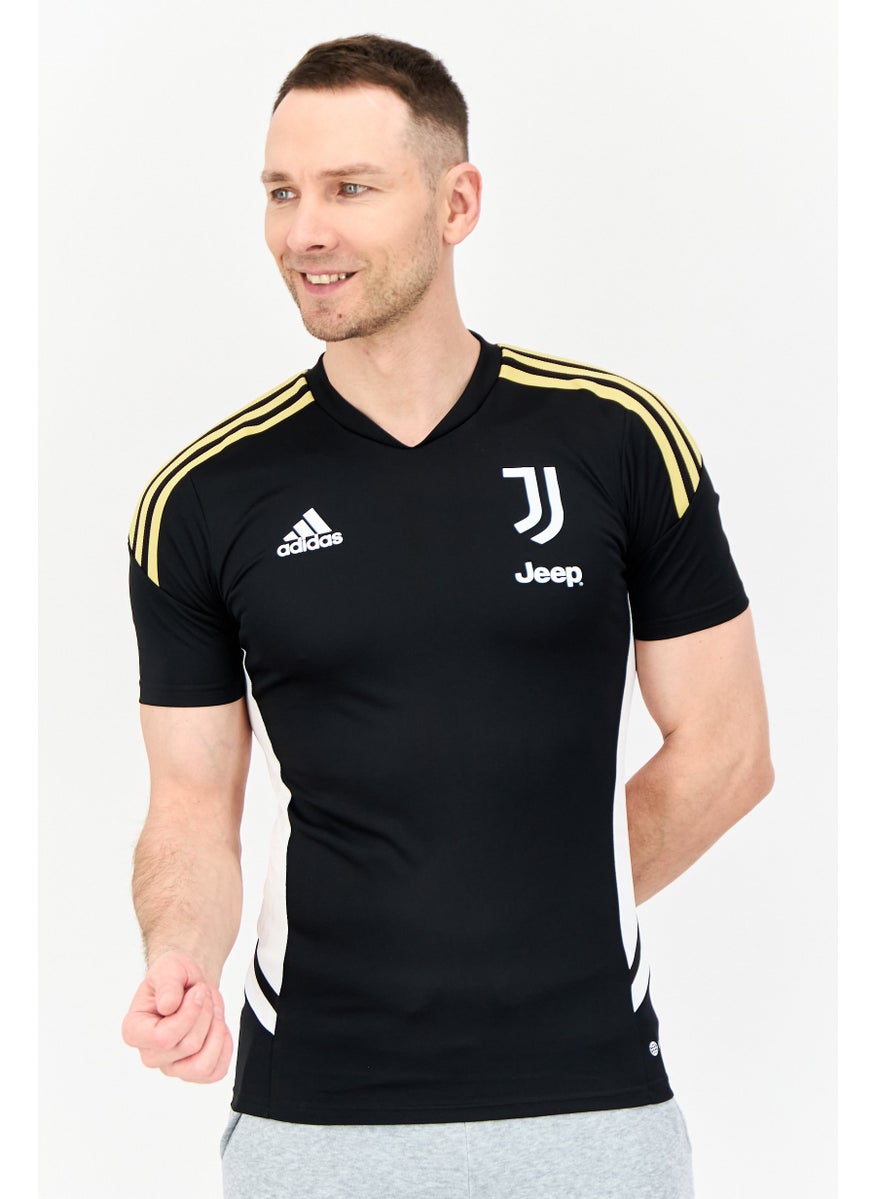 Men Sportswear Fit Short Sleeves Outdoor Jersey, Black
