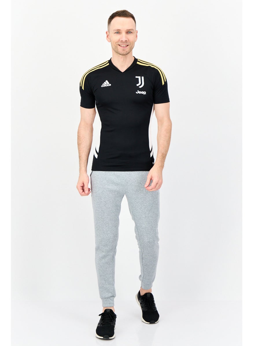 Men Sportswear Fit Short Sleeves Outdoor Jersey, Black