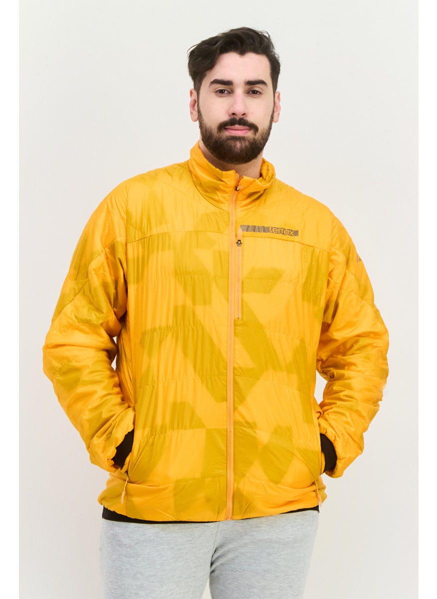 Men Sportswear Fit Outdoor Softshell Jacket, Orange