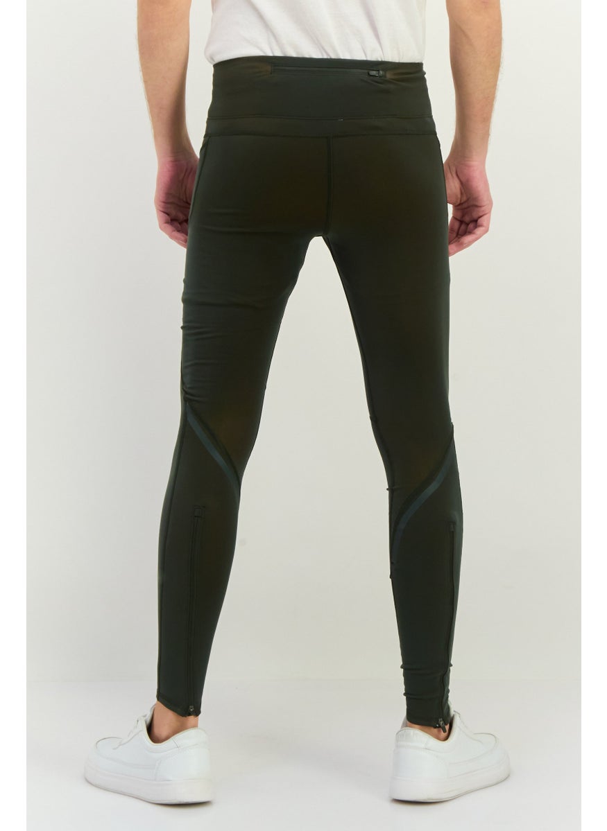 Men Sportswear Fit Training Tights, Olive