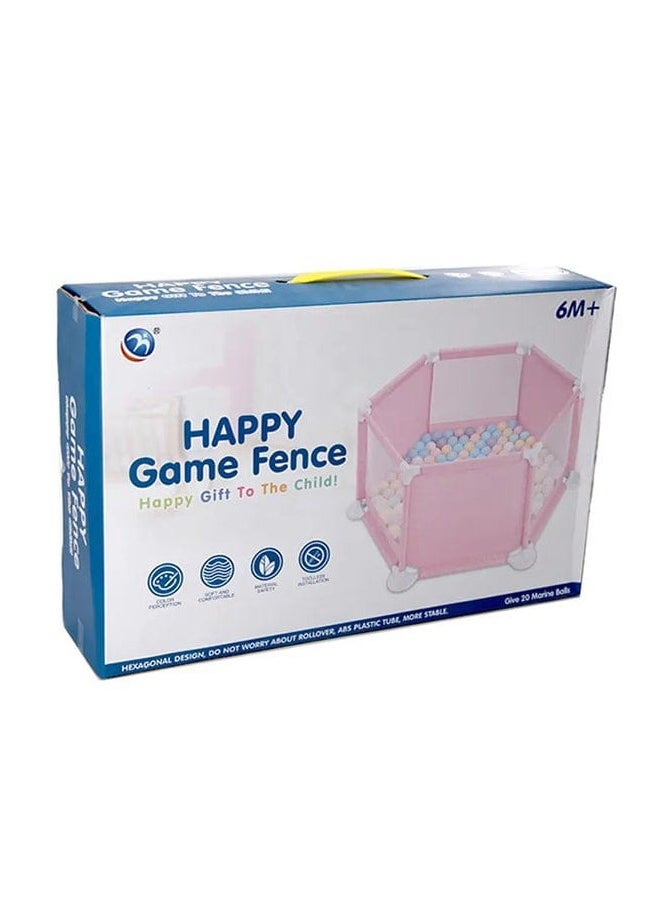 Happy Game Baby Safety Fence – Lightweight, Portable & Foldable Playpen (115cm) | Indoor & Outdoor Baby Bouncer Toy 6+ month baby ages