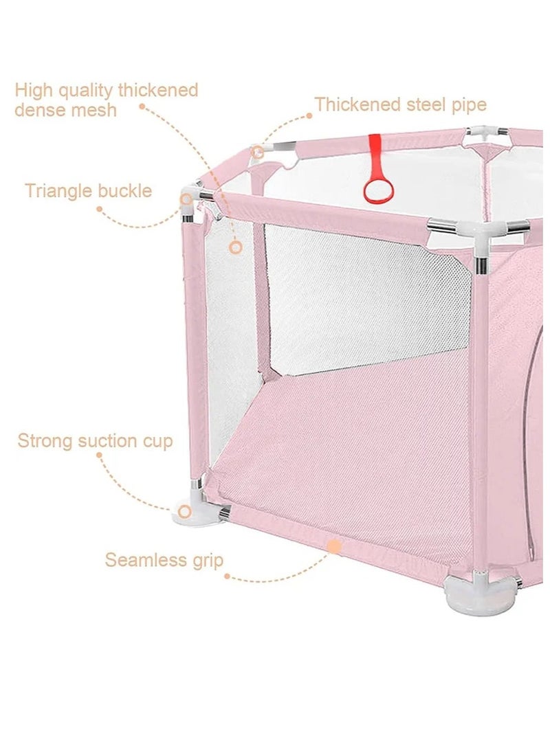 Happy Game Baby Safety Fence – Lightweight, Portable & Foldable Playpen (115cm) | Indoor & Outdoor Baby Bouncer Toy 6+ month baby ages