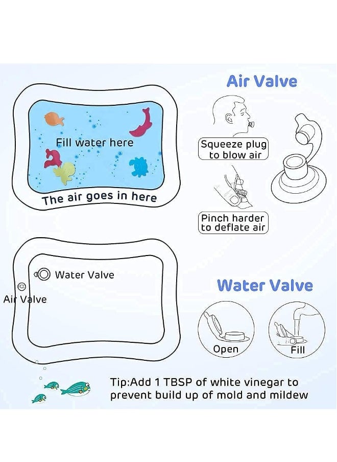 Time Water Mat Infant Toy Indoor Floor Inflatable Newborn Boys and Girls of 3 6 9 12 Months Fun Activity Center Toys Baby Early Development Centers