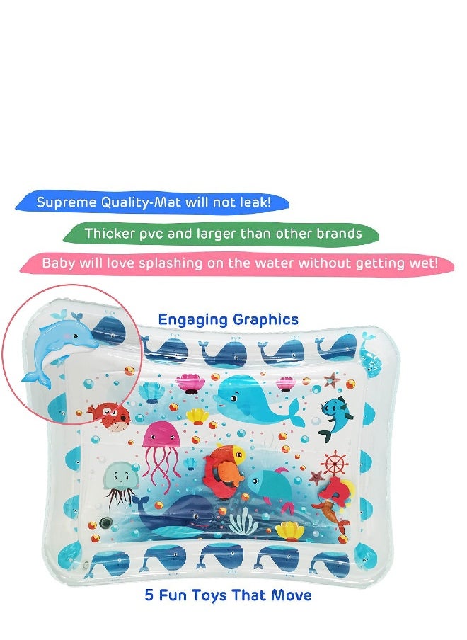 Time Water Mat Infant Toy Indoor Floor Inflatable Newborn Boys and Girls of 3 6 9 12 Months Fun Activity Center Toys Baby Early Development Centers