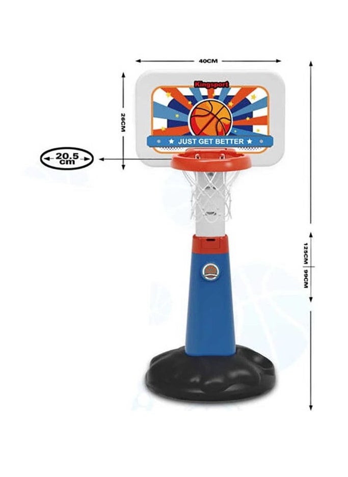 2-in-1 Adjustable Basketball Hoop & T-Ball Set for Toddlers – Indoor Outdoor Sports Activity Game Center – Kids Toy for Boys & Girls 3+ Years Old