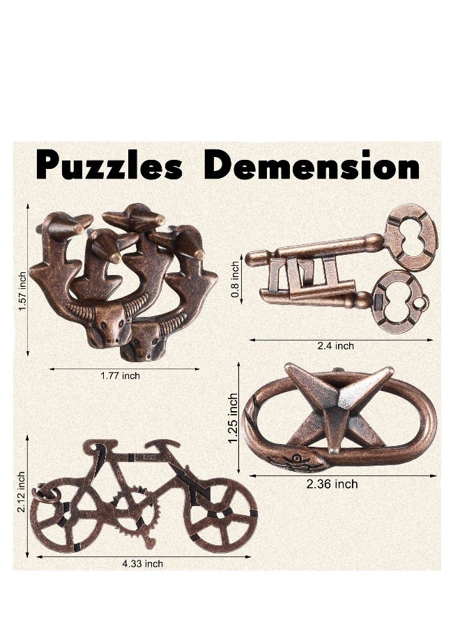 9 Pcs Metal Puzzles, Steel Brain Teaser Puzzles, for Adults 3D Metal Puzzle for Adults Unlock Interlocking Puzzle, Adult Mind Puzzle Game,s IQ Education Puzzle Toys Smart Toy (Exquisite Style)
