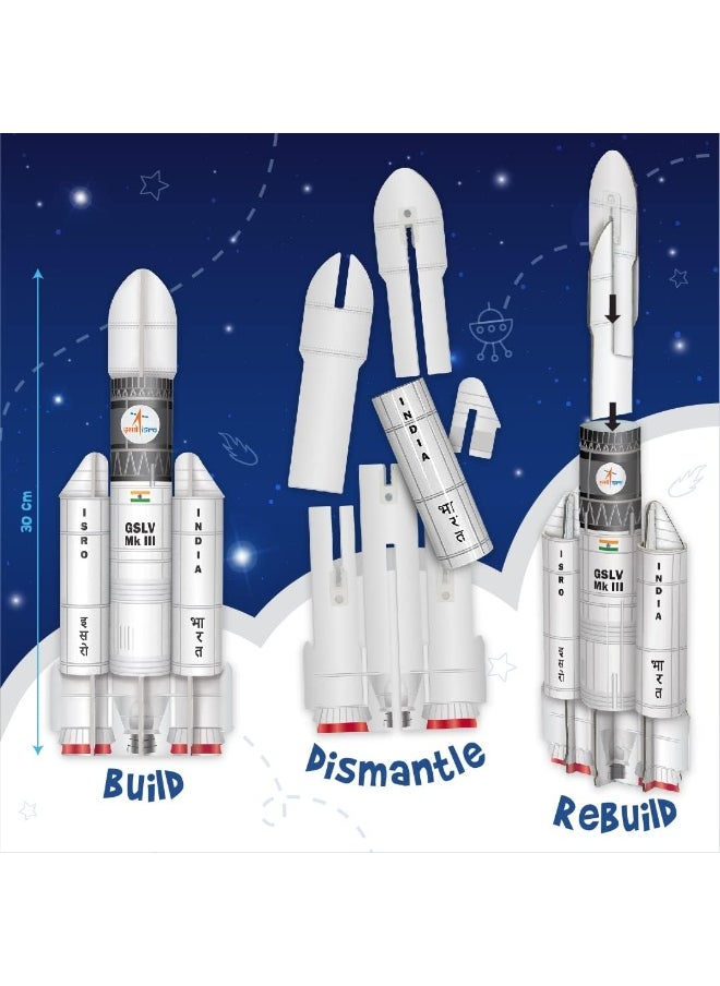 Mapology Chandrayaan | Isro Rocket Model & Satellite | Astronaut Toy | Educational Toys For Kids 5+Years | 3D Puzzles | Gifts For 5 Year Old Boy & Girl