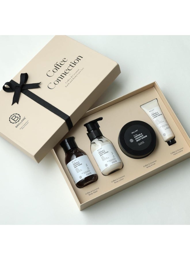 Coffee Connection Gift Box | Face Wash, Body Wash, Face Scrub, Body Scrub | Perfect Gift For Special Occasions (Pack of 4)