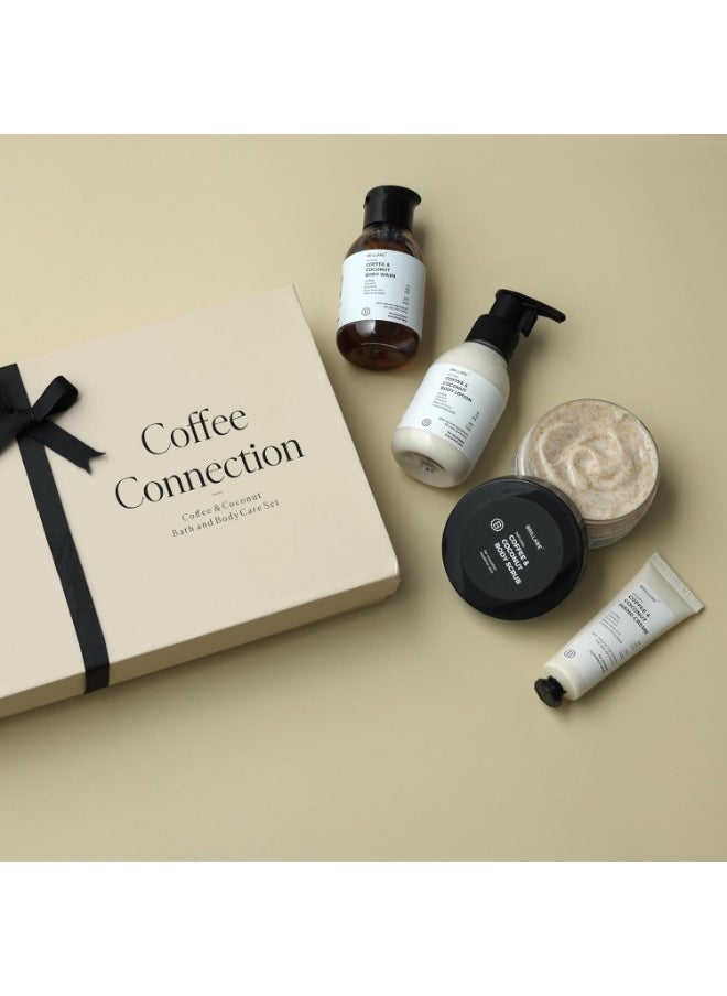 Coffee Connection Gift Box | Face Wash, Body Wash, Face Scrub, Body Scrub | Perfect Gift For Special Occasions (Pack of 4)