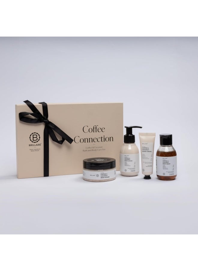 Coffee Connection Gift Box | Face Wash, Body Wash, Face Scrub, Body Scrub | Perfect Gift For Special Occasions (Pack of 4)
