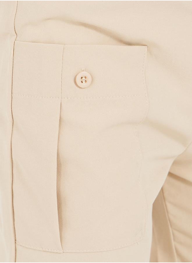 Regular Fit Belted Shorts