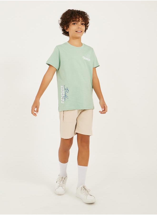 Regular Fit Belted Shorts