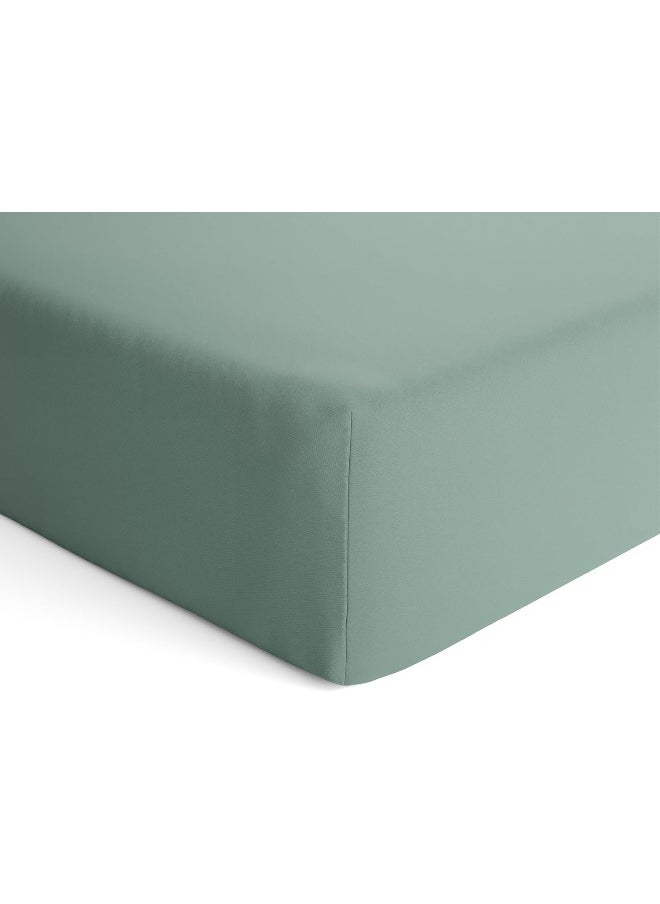 Natemia Fitted Crib Sheet - 100% Organic Cotton - 28 X 52 for Standard Crib and Toddler Mattresses - Silky Soft and Hypoallergenic - Sage