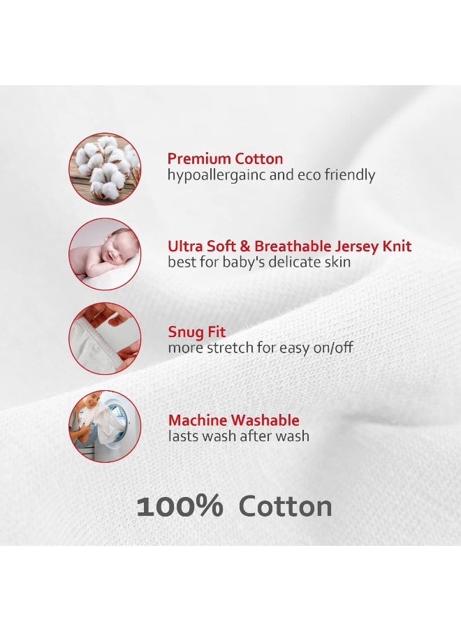 Moonsea 100% Organic Cotton Travel Crib Sheet Fits Guava Lotus Crib, Ultra Soft Breathable Sheet, Unisex, Boys & Girls (42