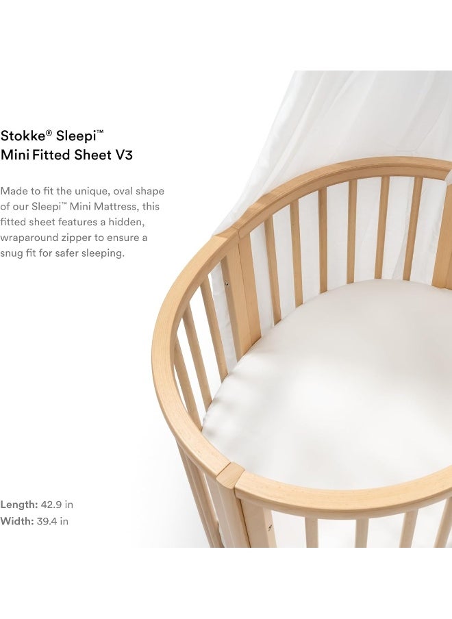 Stokke Sleepi Mini Fitted Sheet, White