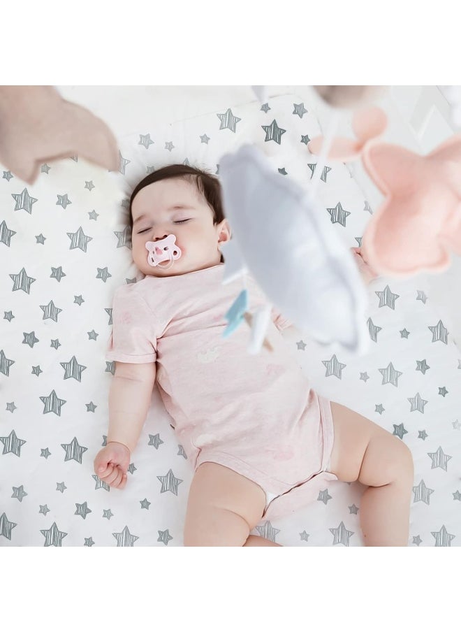 Moonsea Crib Sheets for Boys or Girls 4 Pack, Fitted Crib Sheet for Standard Size Crib and Toddler Mattresses, Soft and Breathable Crib Sheets Baby Gift Boy Set, White