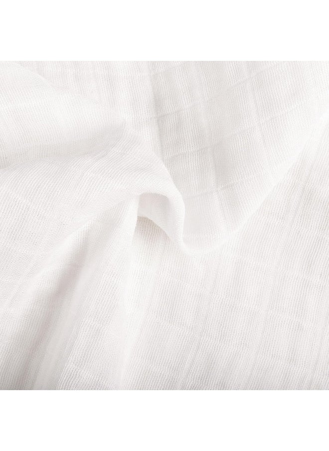 babyletto 100% Organic Cotton All-Stages Midi Crib Sheet, GOTS-Certified, Fitted 360°, Ultra-Soft and Breathable Muslin - Plain White