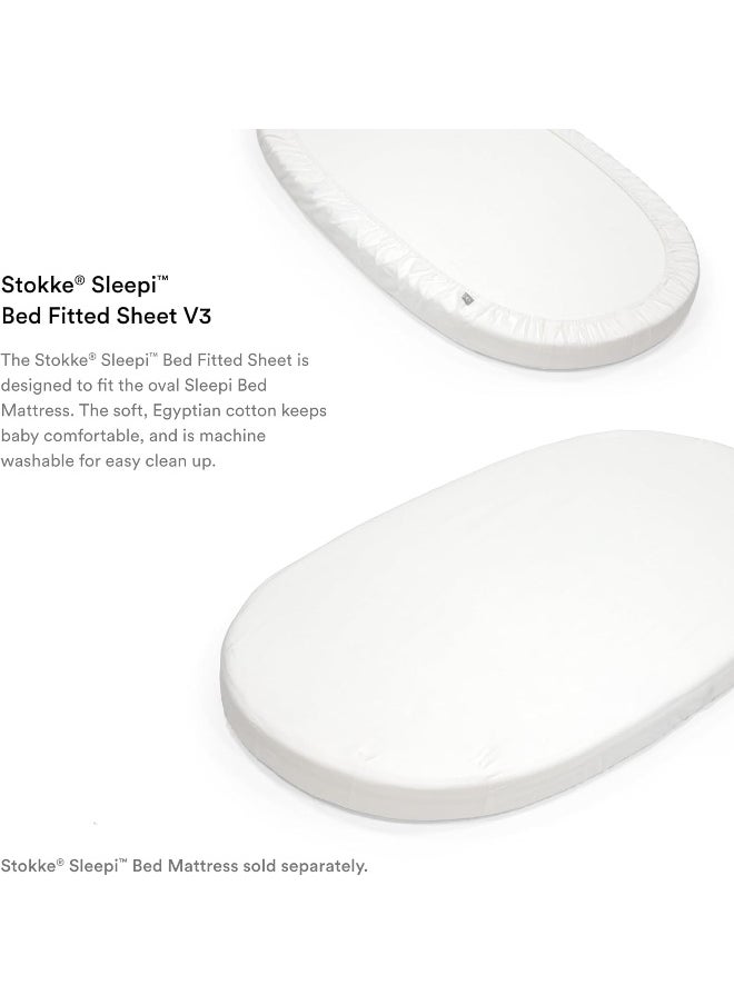 Stokke Sleepi Fitted Sheet, White
