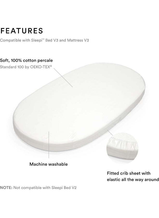 Stokke Sleepi Fitted Sheet, White