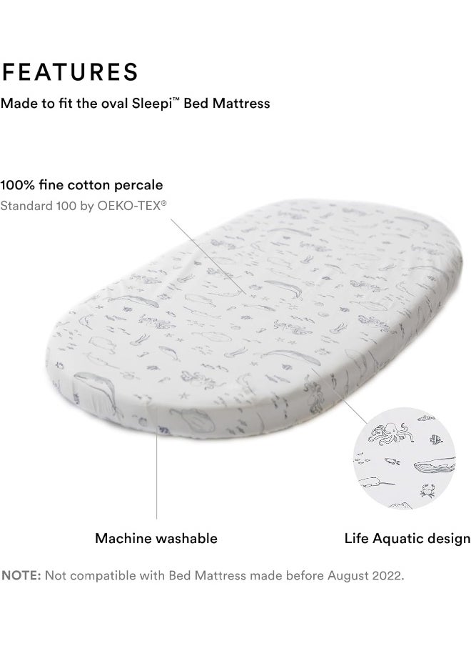 Stokke Sleepi Fitted Sheet by Pehr, Life Aquatic