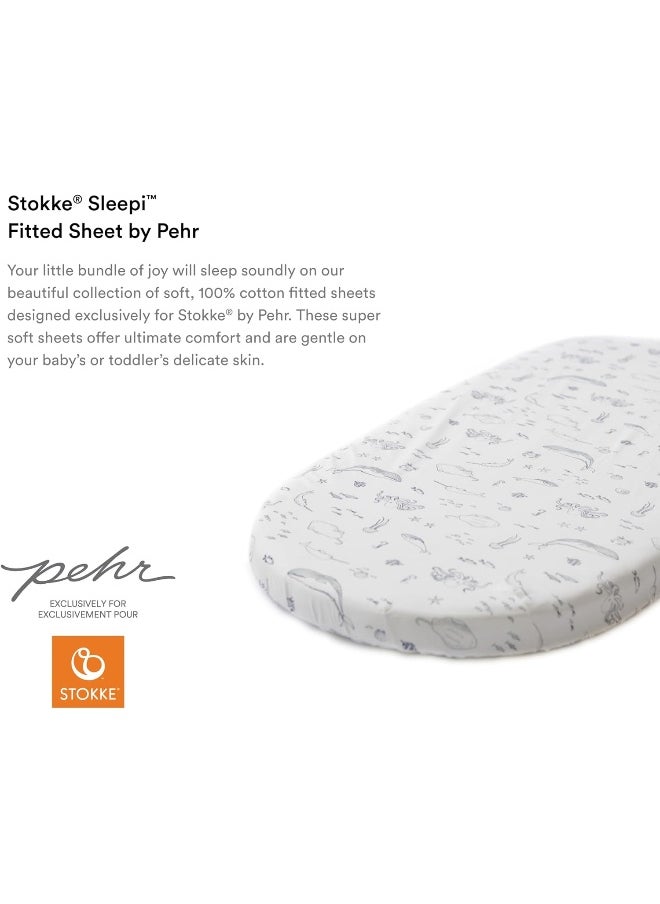 Stokke Sleepi Fitted Sheet by Pehr, Life Aquatic