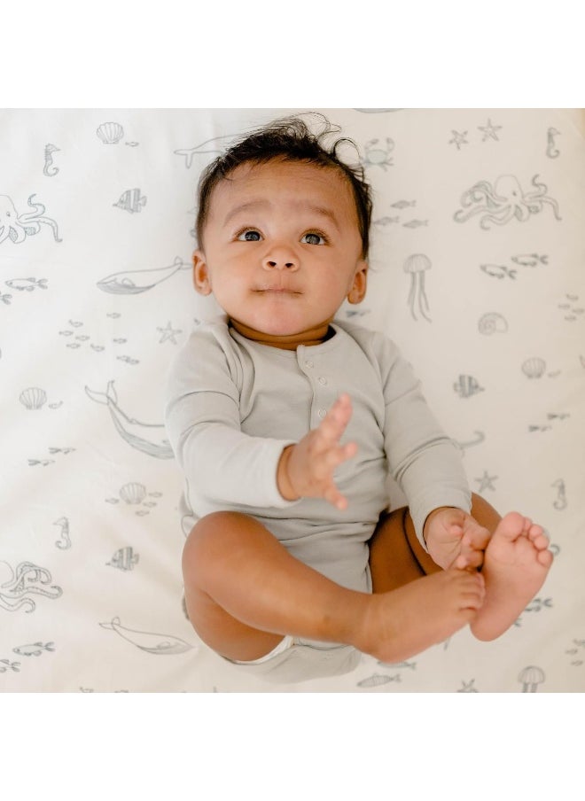Stokke Sleepi Fitted Sheet by Pehr, Life Aquatic