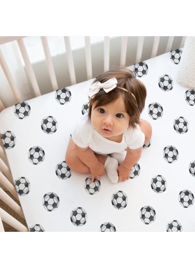 Sweet Jojo Designs Sports Theme Boy Baby Fitted Crib Sheet Set Infant Newborn Nursery Toddler Bed Room Standard Mattress 3p Football Basketball Soccer Watercolor Vintage Sport Themed Balls