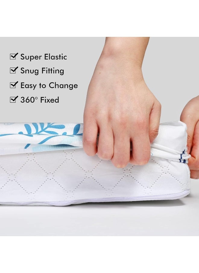 Gllquen Baby Bassinet Crib Sheets Set, Breathable Cozy Fitted Mattress Sheet, Elastic Travel Crib Fashionable Floral Pattern, Standard Cradle Safe Sheets for Baby Boy Girls 32