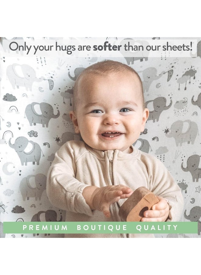 Joey + Joan Bassinet Fitted Sheets for Chicco LullaGo Anywhere, Baby Bjorn Cradle and 14 x 29 Mattress Pad – Snuggly Soft 100% Jersey Cotton – 2 Pack