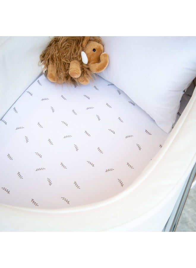 Ely's & Co. Bassinet Sheet Set 2 Pack - Baby Bassinet Sheets with 100% Jersey Cotton - Bassinet Sheets for Baby Girl and Boy
