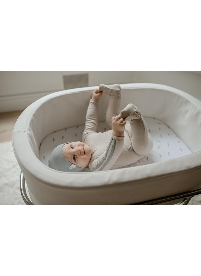 Ely's & Co. Bassinet Sheet Set 2 Pack - Baby Bassinet Sheets with 100% Jersey Cotton - Bassinet Sheets for Baby Girl and Boy