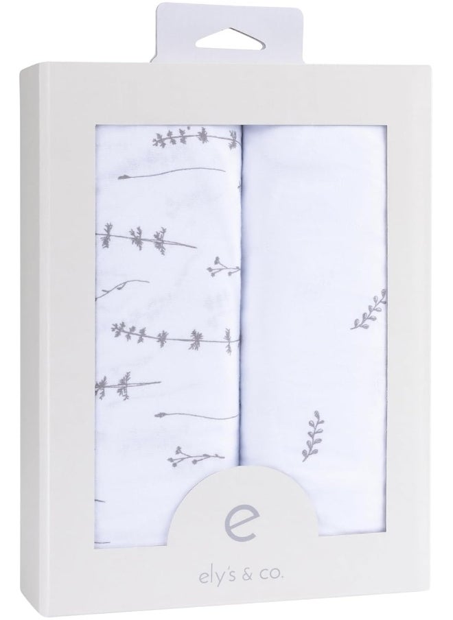 Ely's & Co. Bassinet Sheet Set 2 Pack - Baby Bassinet Sheets with 100% Jersey Cotton - Bassinet Sheets for Baby Girl and Boy