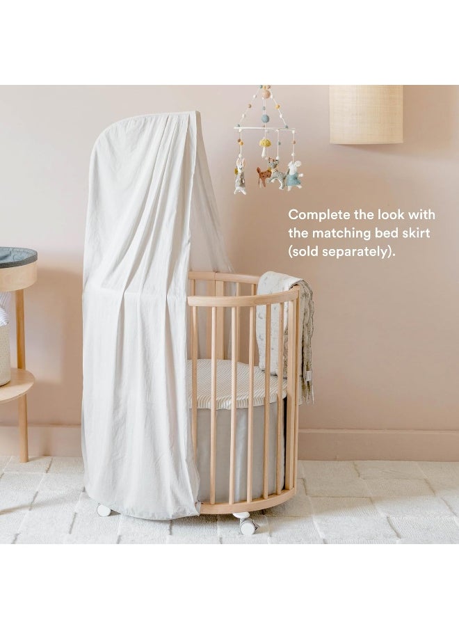 Stokke Sleepi Canopy by Pehr V3, Grey - Compatible with Sleepi Drape Rod V3 - Available in Numerous Colors - Oeko-Tex Standard 100