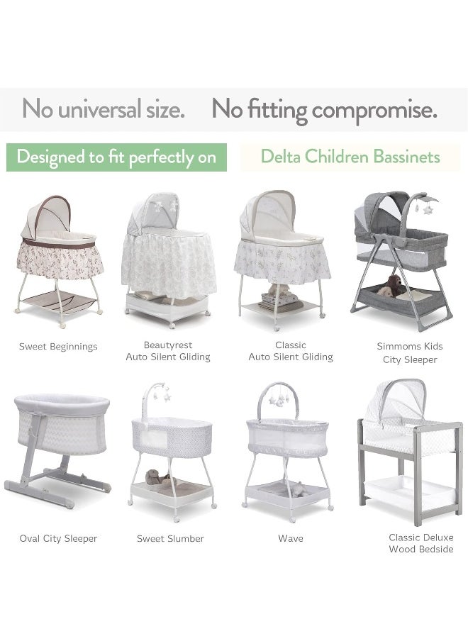 Joey + Joan Bassinet Fitted Sheets for Delta Children and Simmons Kids Bassinet