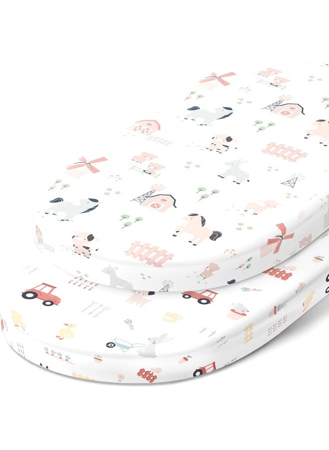 Joey + Joan Bassinet Fitted Sheets for Delta Children and Simmons Kids Bassinet