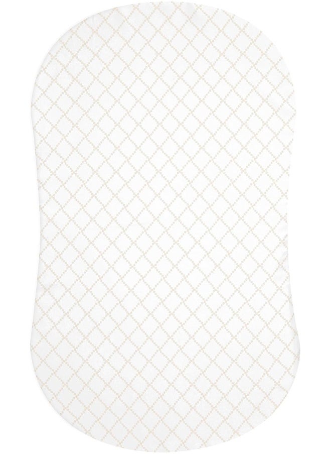 HALO BassiNest Fitted Sheet – 100% Cotton, Soft and Breathable Bassinet Sheet for Babies, 30” x 16” Pre-Shrunk Sheet, Nautical Net