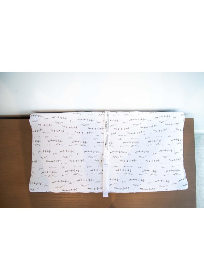 Ely's & Co. Changing Pad Cover 2 Pack - Baby Changing Pad Cover with 100% Jersey Cotton - Changing Pad Covers for Girls and Boys, Newborn Essentials (Forest Grey Leaf Floral)
