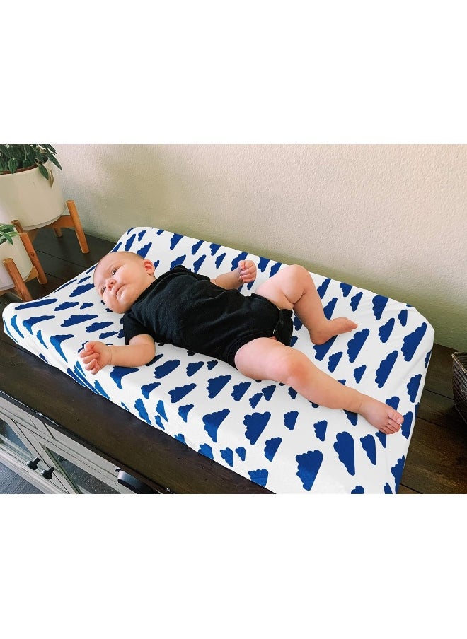 BaeBae Goods Changing Pad Cover | Navy Elephants