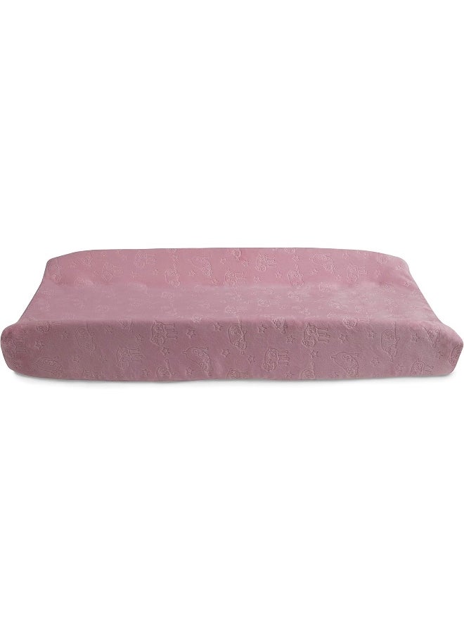 Delta Children Serta Perfect Sleeper Contoured Changing Pad with Plush Cover, Pink