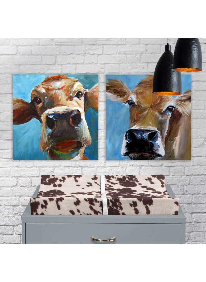 Sweet Potatoes Western Cowboy Changing Pad Cover Super Soft Brown Cowhide