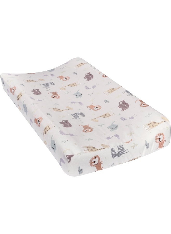 Trend Lab Crayon Jungle Deluxe Flannel Changing Pad Cover, White 10x9x3 Inch (Pack of 1)