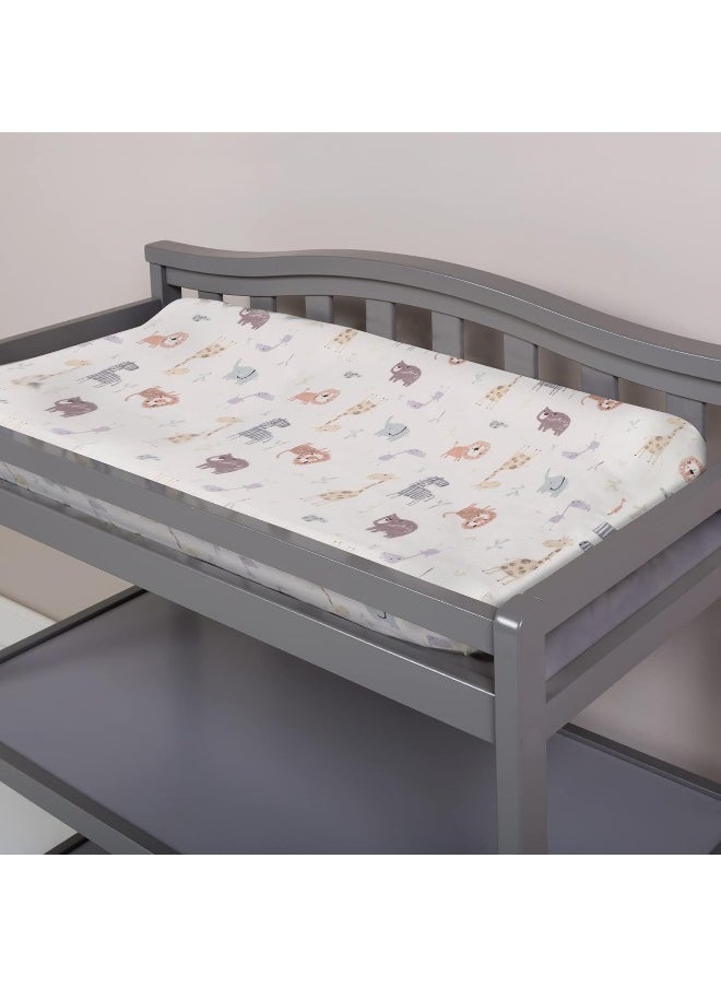 Trend Lab Crayon Jungle Deluxe Flannel Changing Pad Cover, White 10x9x3 Inch (Pack of 1)