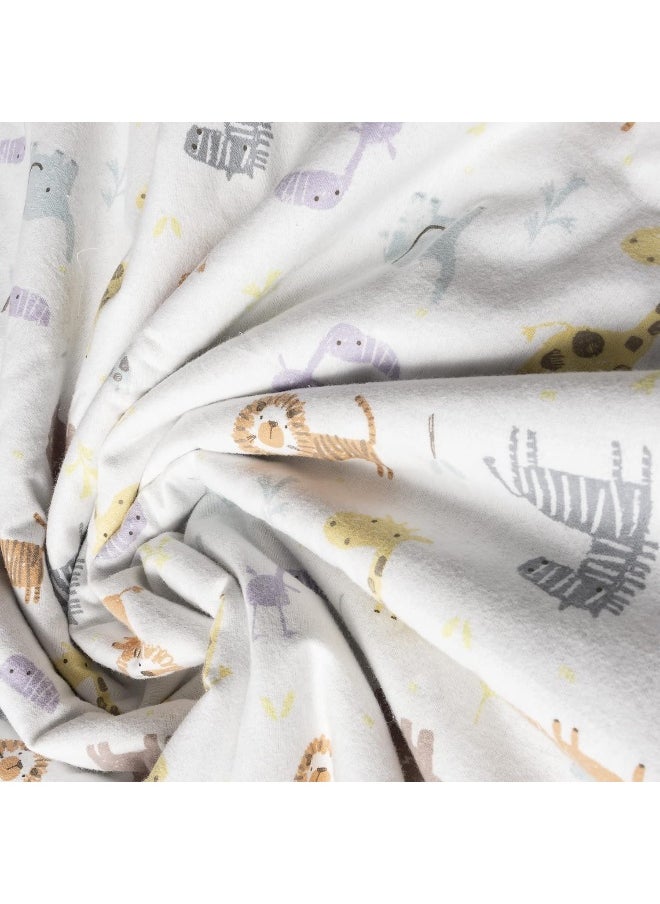 Trend Lab Crayon Jungle Deluxe Flannel Changing Pad Cover, White 10x9x3 Inch (Pack of 1)