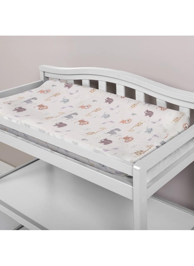 Trend Lab Crayon Jungle Deluxe Flannel Changing Pad Cover, White 10x9x3 Inch (Pack of 1)